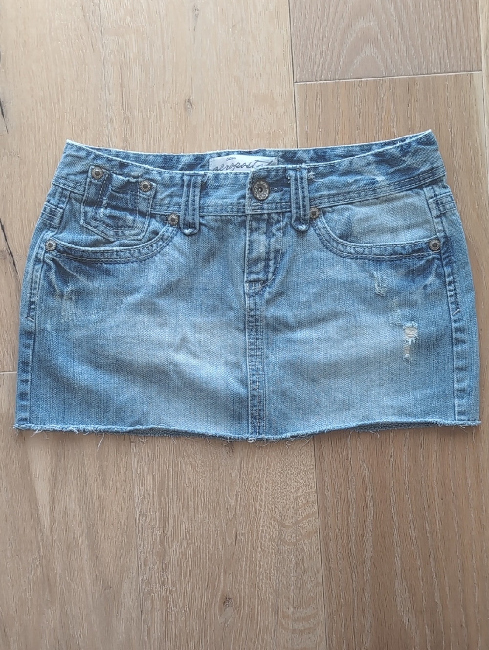 Aeropostale Light Blue Denim Mini Skirt